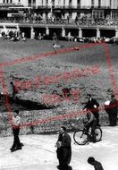 Cycling Up East Street Groyne c.1955, Brighton