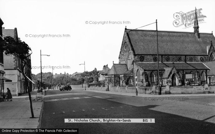 Photo of Brighton Le Sands, St Nicholas Church c.1955