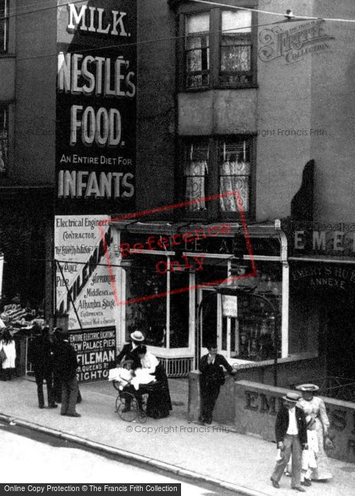 Photo of Brighton, People On Queen's Road c.1902