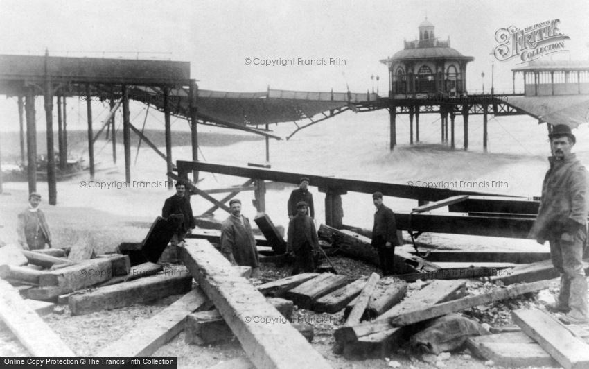 Brighton, Storm Damage to the West Pier c1896