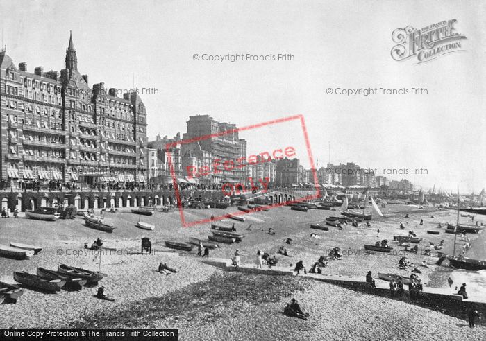 Photo of Brighton, The Hotel Metropole And Beach c.1895
