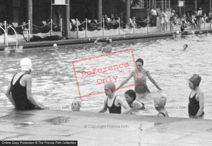 Photo of Brighton, The Open Air Baths c.1955