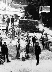 Tramway Construction Workers, The Steine c.1900, Brighton