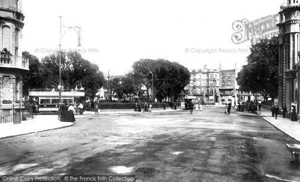Photo of Brighton, Victoria Gardens Viewed From Church Street 1902