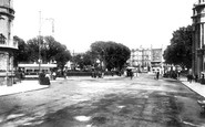 Brighton, Victoria Gardens viewed from Church Street 1902
