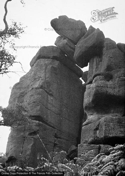 Photo of Brimham Rocks, Lover's Leap c.1960