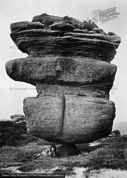 Photo of Brimham Rocks, Pivot Rock 1895
