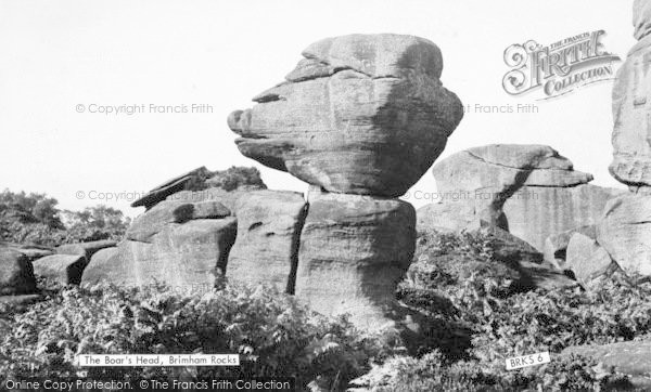 Photo of Brimham Rocks, The Boar's Head c.1960