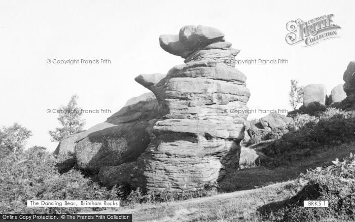 Photo of Brimham Rocks, The Dancing Bear c.1960