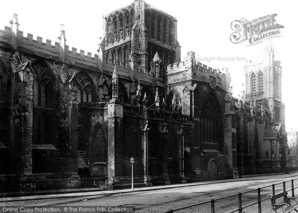 Photo of Bristol, Cathedral From College Green 1890