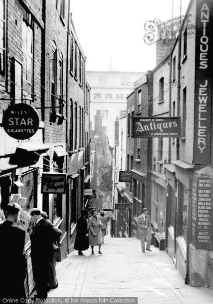 Photo of Bristol, Christmas Steps c1950