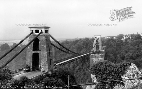 Photo of Bristol, Clifton Suspension Bridge c1950