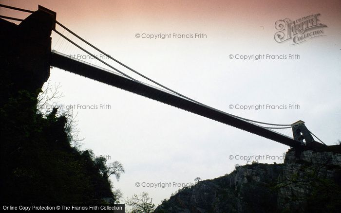 Photo of Bristol, Clifton Suspension Bridge From Portway c.1995