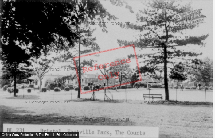Photo of Bristol, Eastville Park, The Courts c.1950