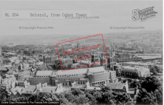 Photo of Bristol, From Cabot Tower c.1950