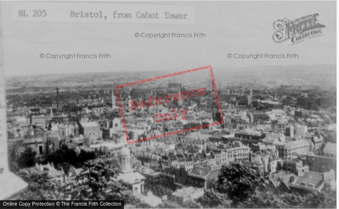 Photo of Bristol, From Cabot Tower c.1950