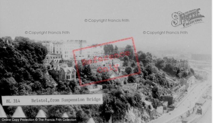 Photo of Bristol, From The Suspension Bridge c.1960