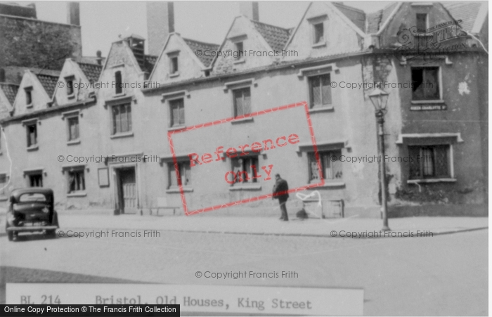 Photo of Bristol, Old Houses, King Street c.1950