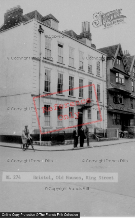 Photo of Bristol, Old Houses, King Street c.1950