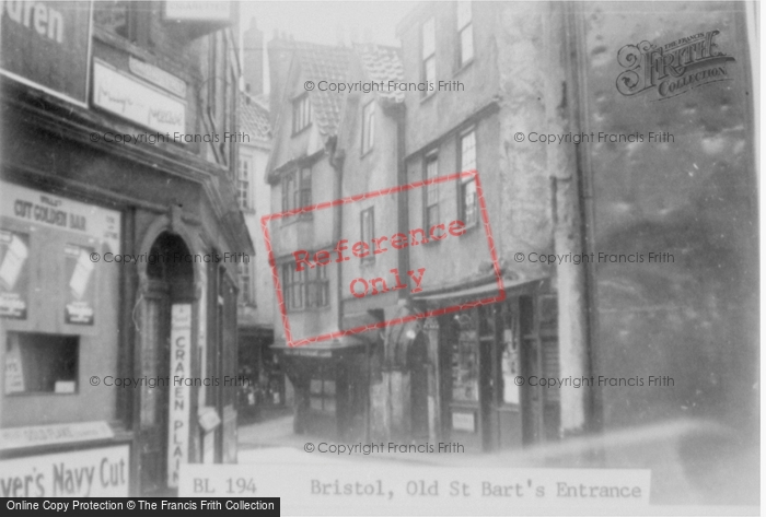 Photo of Bristol, Old St Bart's Entrance c.1935