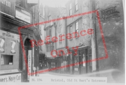 Old St Bart's Entrance c.1935, Bristol
