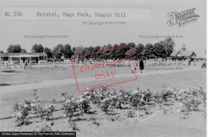 Photo of Bristol, Page Park, Staple Hill c.1950