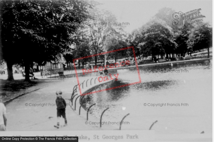 Photo of Bristol, St George's Park, The Lake c.1950