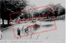 St George's Park, The Lake c.1950, Bristol
