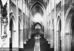 St Mary Redcliffe Church Nave East 1887, Bristol