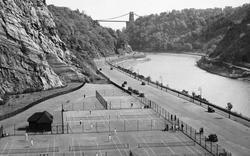 Tennis Courts And River Avon c.1935, Bristol