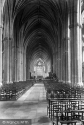 The Cathedral, The Nave Looking East 1900, Bristol