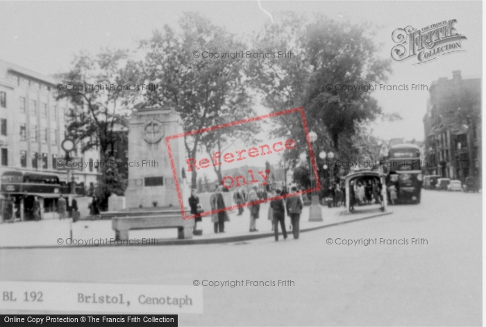 Photo of Bristol, The Cenotaph c.1935