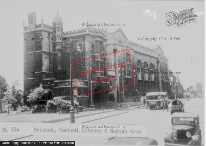 Photo of Bristol, The Central Library And Norman Arch c.1950