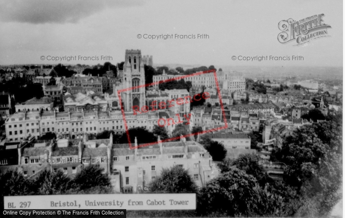 Photo of Bristol, University From Cabot Tower c.1955