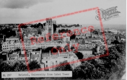 University From Cabot Tower c.1955, Bristol
