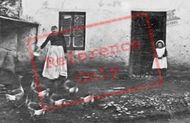 Annie Tolcher's Cottage, Feeding The Geese 1905, Brixham