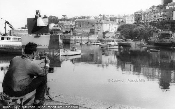 Photo of Brixham, Artist In The Harbour c.1965
