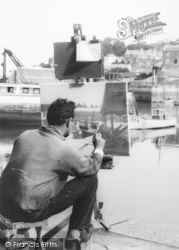 Artist In The Harbour c.1965, Brixham