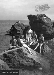 Bathers At The Rocks Bathing Place c.1933, Brixham