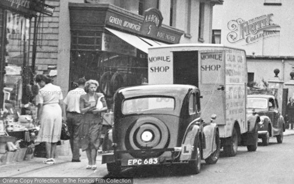 Photo of Brixham, Boton Street, Mobile Shop c.1950