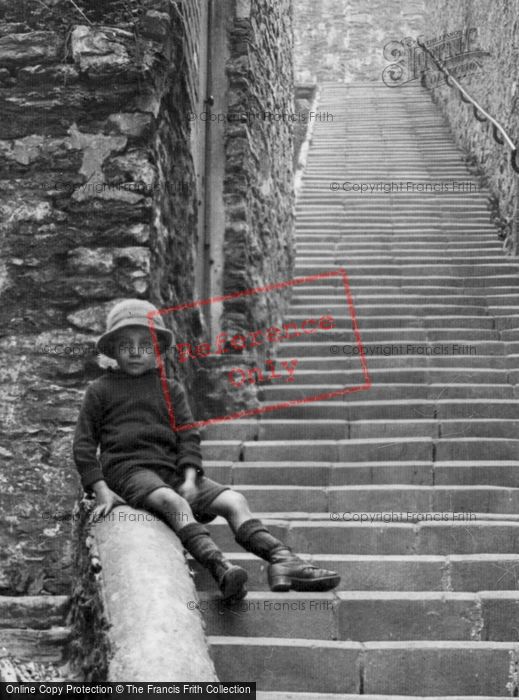 Photo of Brixham, Boy, Bay View Steps 1922