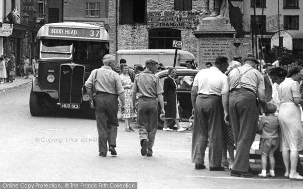 Photo of Brixham, Bus Stop, The Strand c.1950