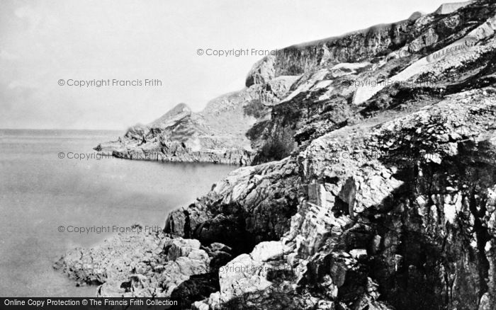 Photo of Brixham, Cliffs c.1875