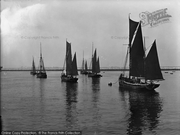 Photo of Brixham, Harbour, Trawlers 1925