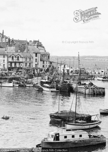 Photo of Brixham, Moored Boats In The Harbour 1951