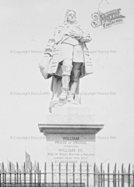 Photo of Brixham, Prince Of Orange Statue 1906