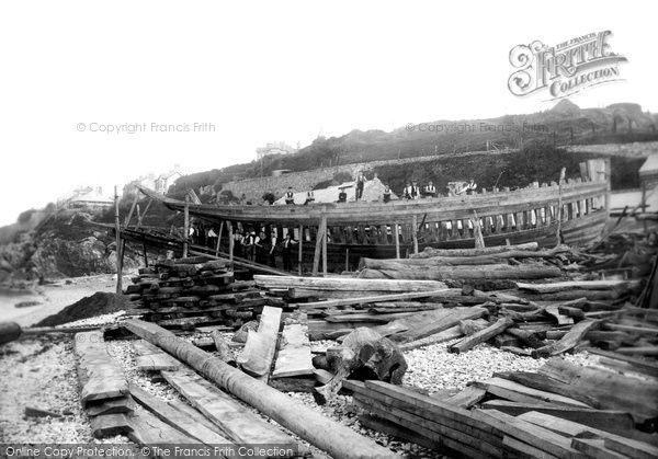 Photo of Brixham, Shipbuilding Yard 1904