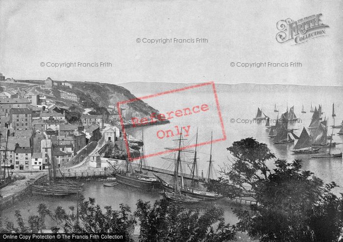 Photo of Brixham, The Lower Town, Showing Fishing Fleet c.1890