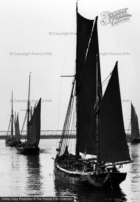 Photo of Brixham, Trawler In The Harbour 1925
