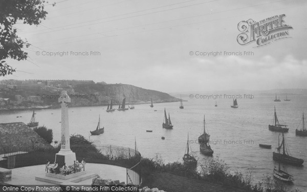 Photo of Brixham, War Memorial And Harbour 1922